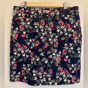 Charter Club Navy Floral Skort